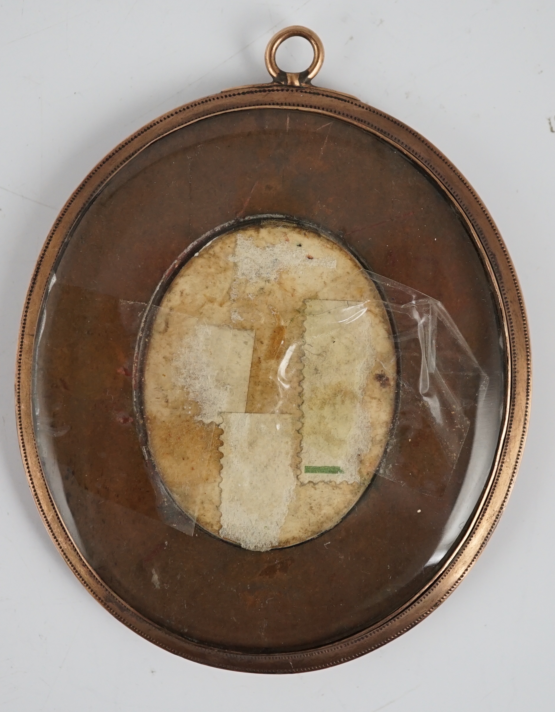 John Bogle (British, 1746-1803), Portrait miniature of a gentleman, oil on ivory, 3.7 x 3cm. CITES Submission reference VV1XG7MC